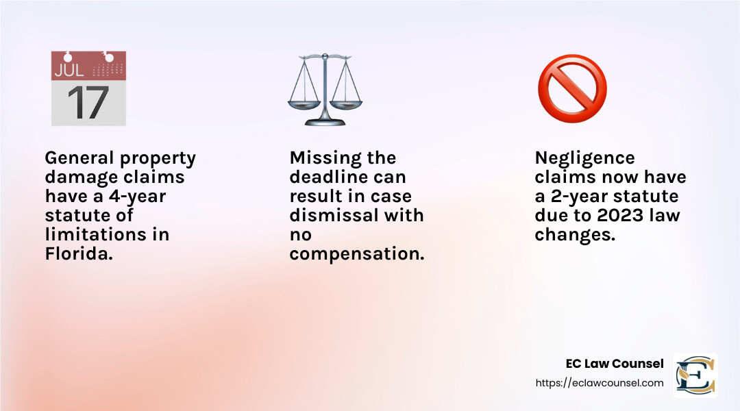 Statute of Limitations Change - florida property damage statute of limitations infographic 3_facts_emoji_light-gradient
